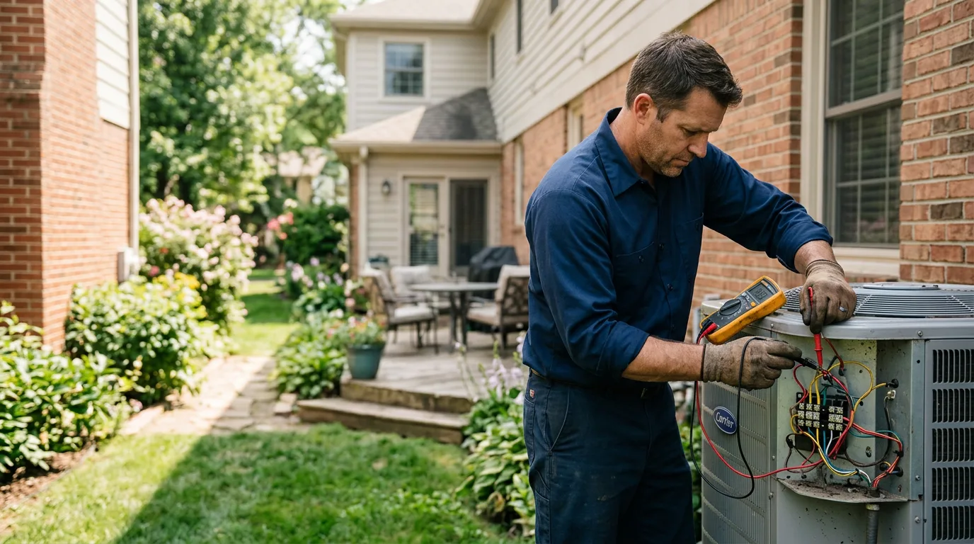 HVAC technician working near Marshall, IN